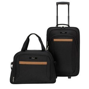 iPack Breeze 2PC Softside 20" Carry on Luggage Set Rolling Suitcase + 16" Tote